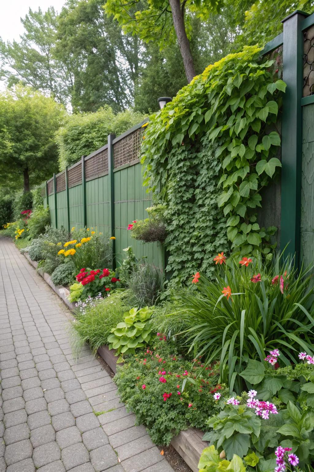 Living walls combine privacy with lush greenery.