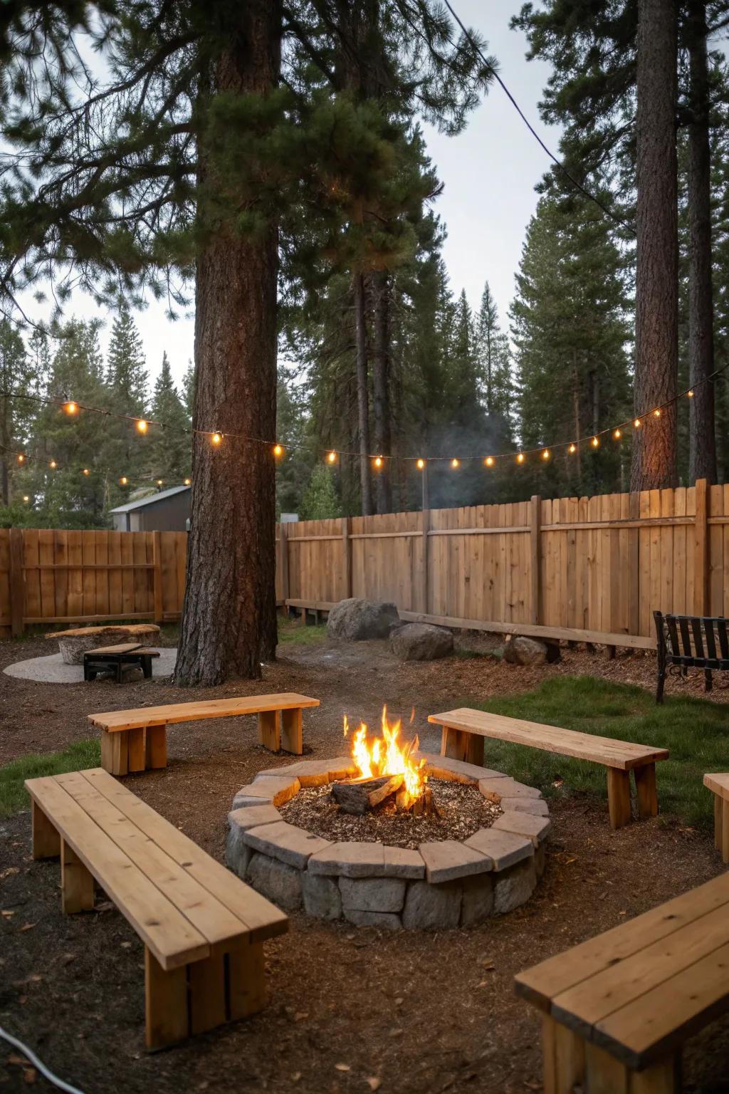 Enjoy cozy evenings by the fire with friends and family.