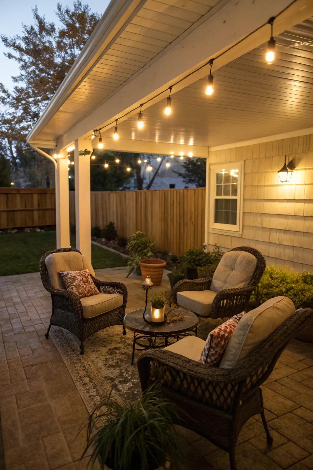 Create a cozy corner with inviting seating and lighting.
