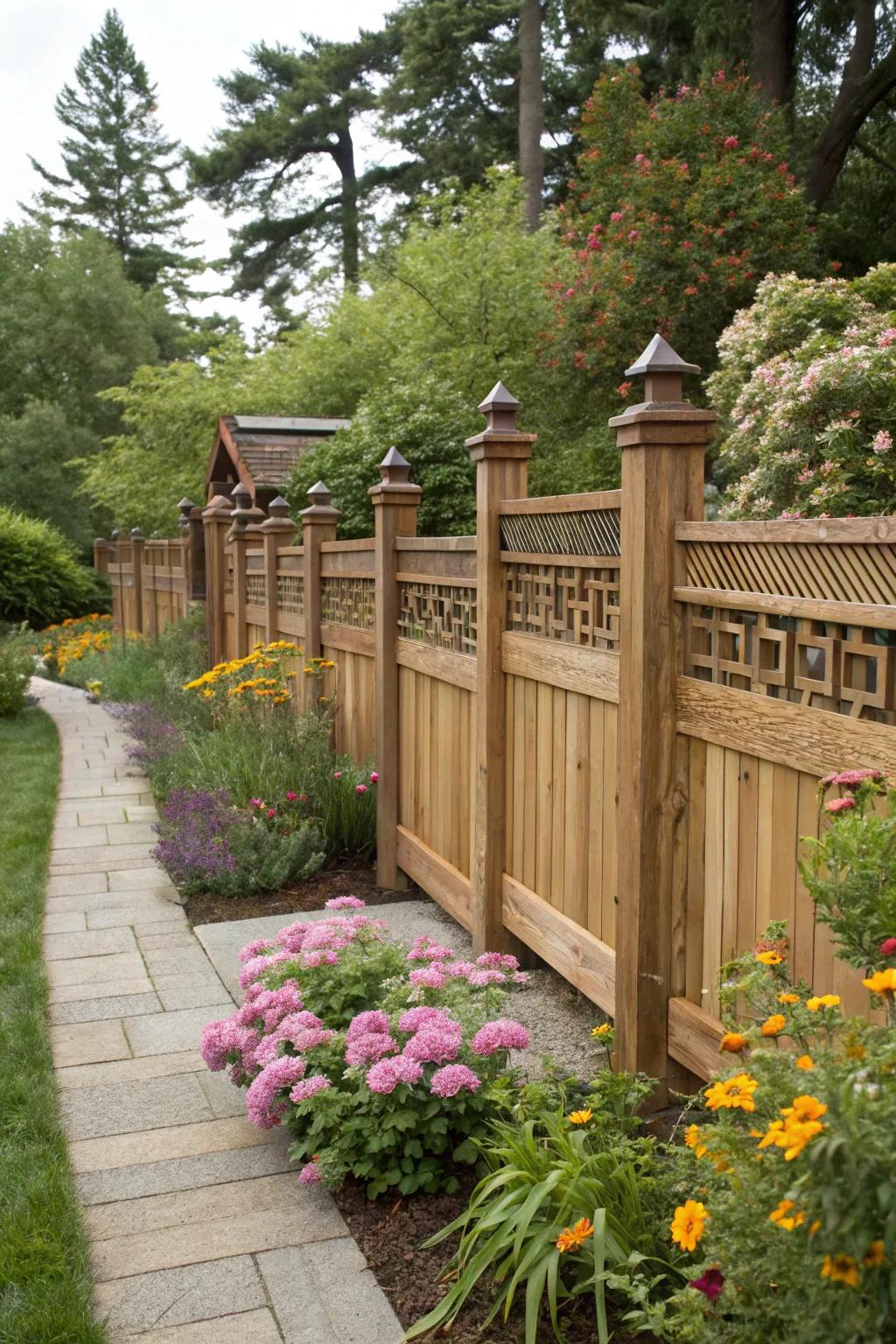 A fence that feels like a natural extension of the garden landscape.