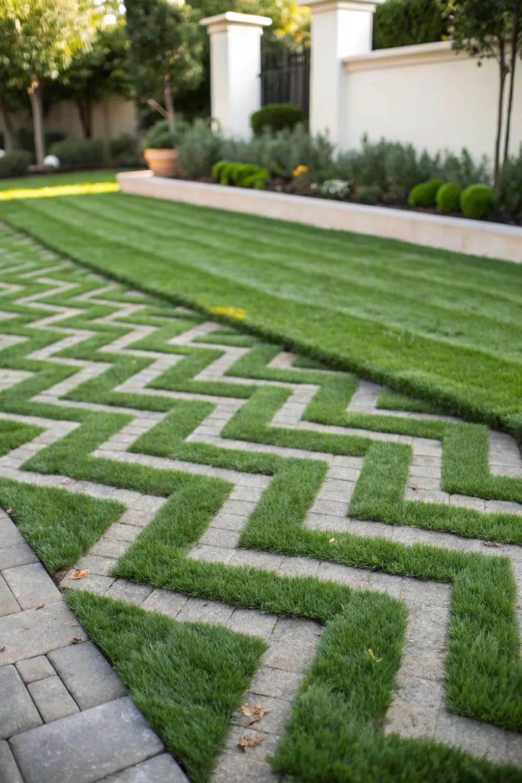 Zigzags introduce a contemporary edge to your outdoor space.