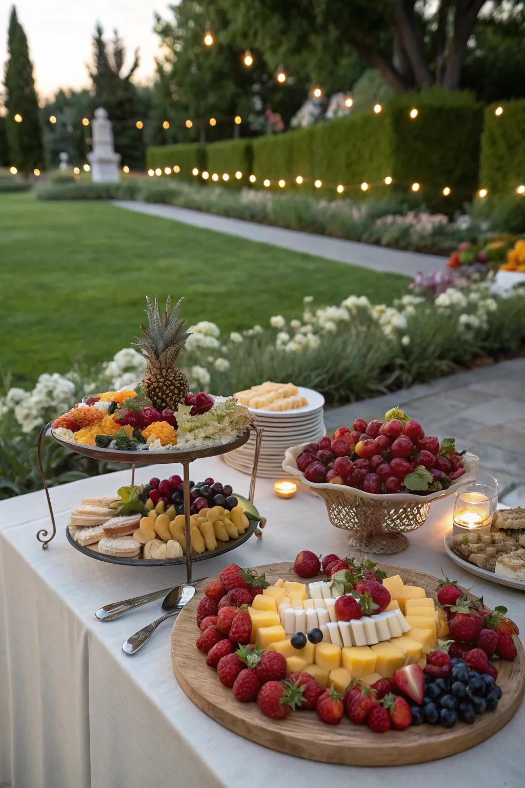 A croquet-themed menu with light refreshments.