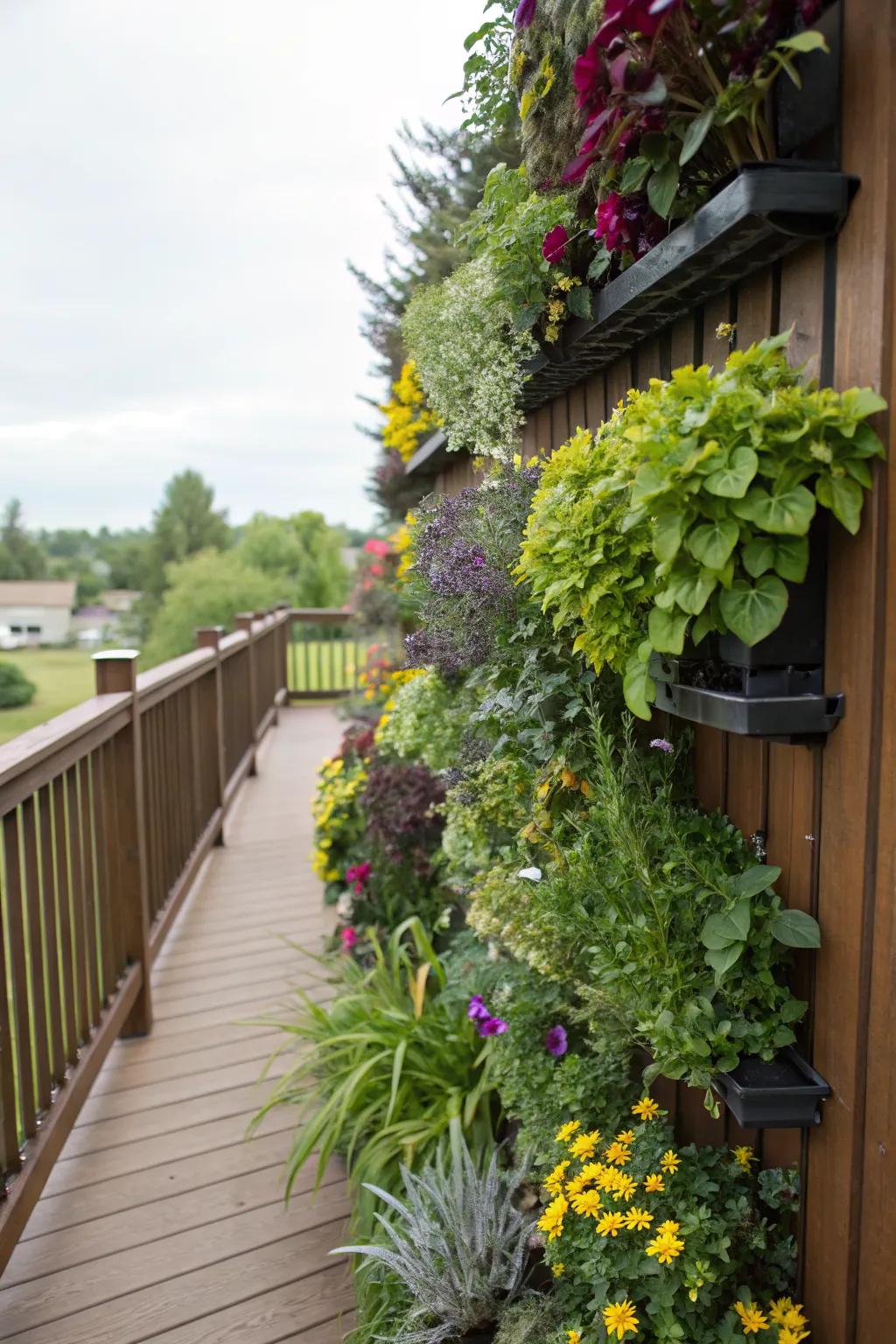Vertical gardens are perfect for small spaces, offering lush greenery.