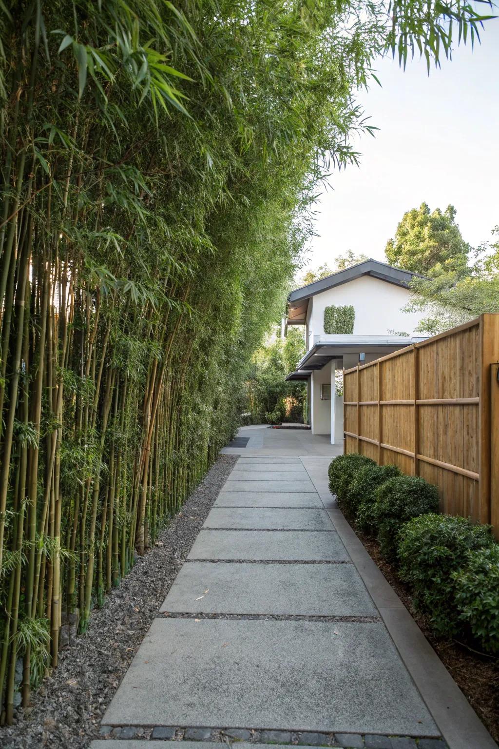 Create a zen-like retreat with bamboo screens.