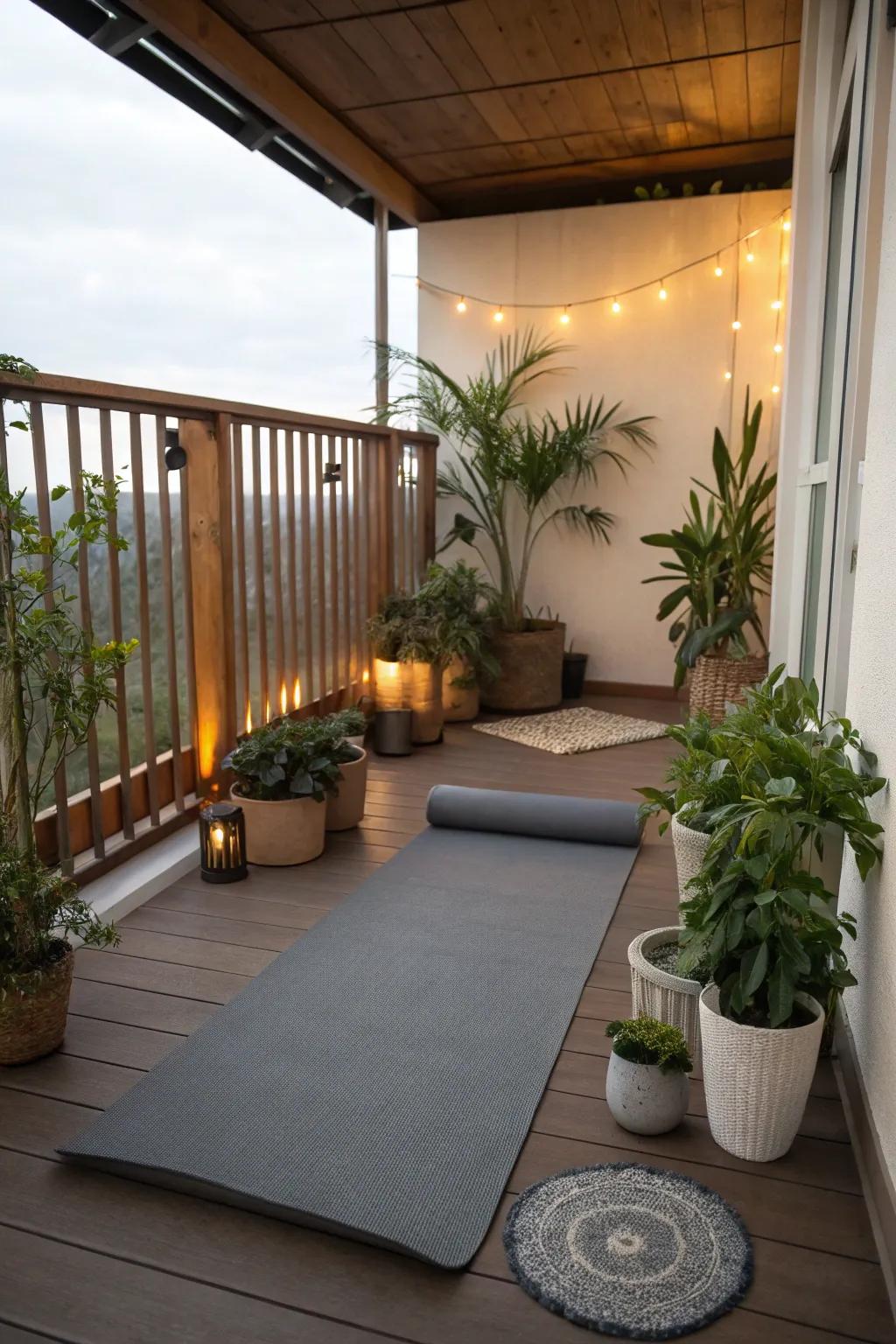 A serene space for yoga and meditation.