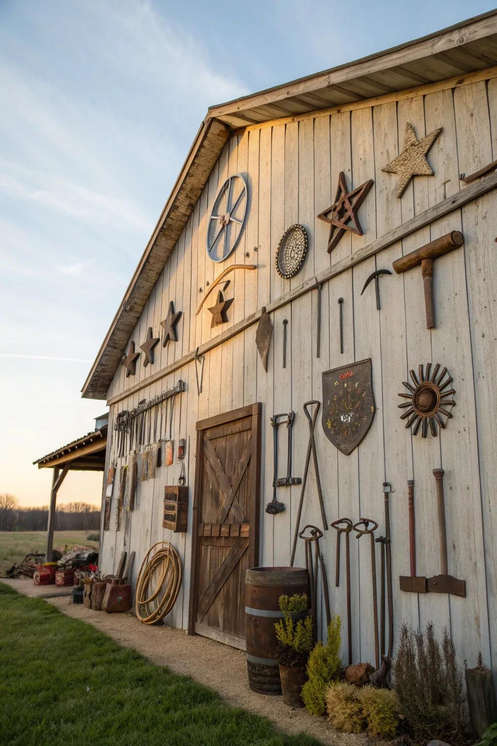 Artistic touches turn barns into a canvas of personal expression.