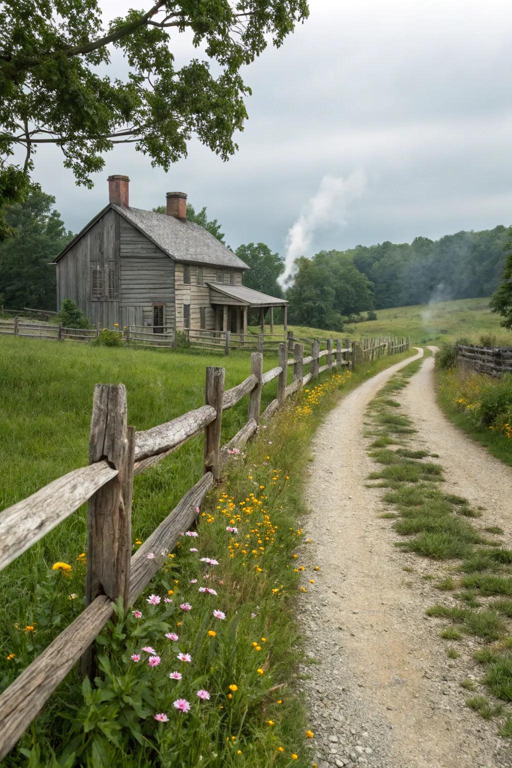 Post and rail fences blend durability with rustic elegance.