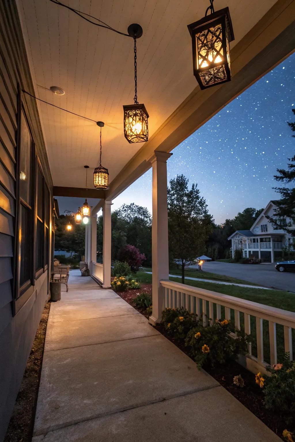 Create a warm ambiance with lantern lighting.
