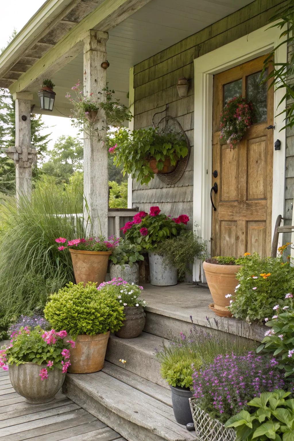 A lush collection of potted plants for a green oasis.