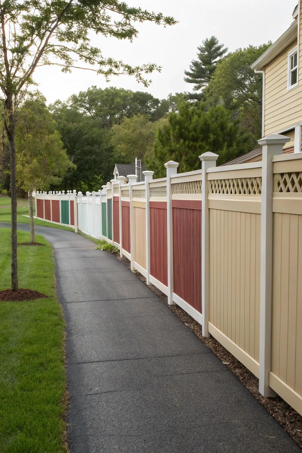 Vinyl fences offer versatility and ease of maintenance.