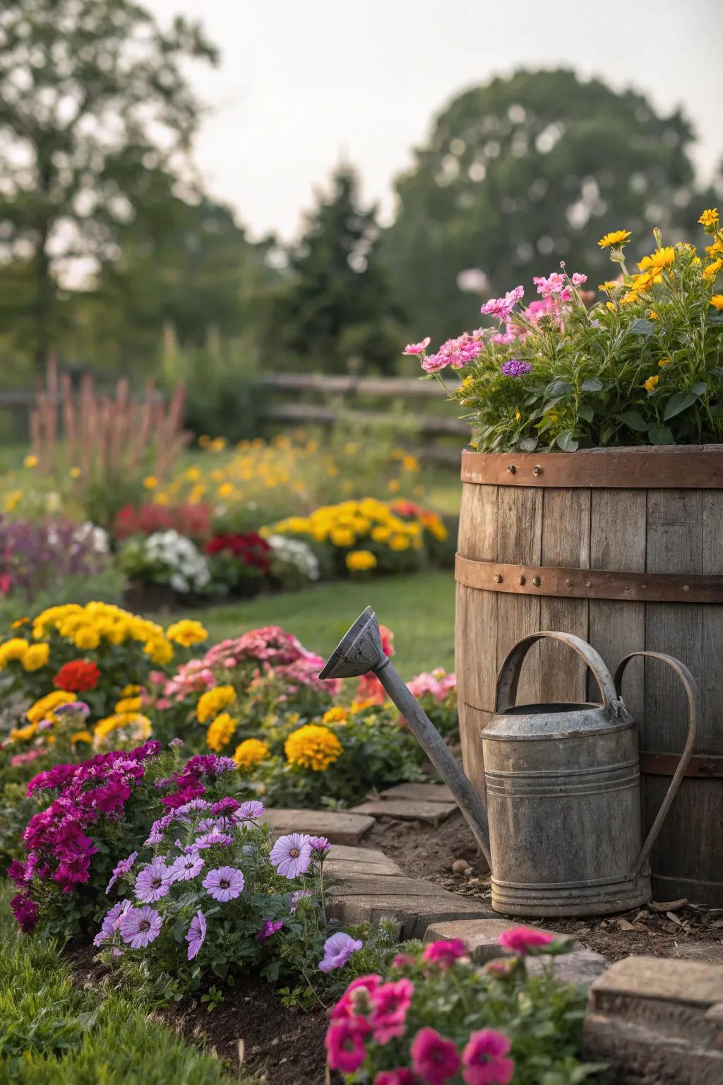 Rustic decor adds charm and character.