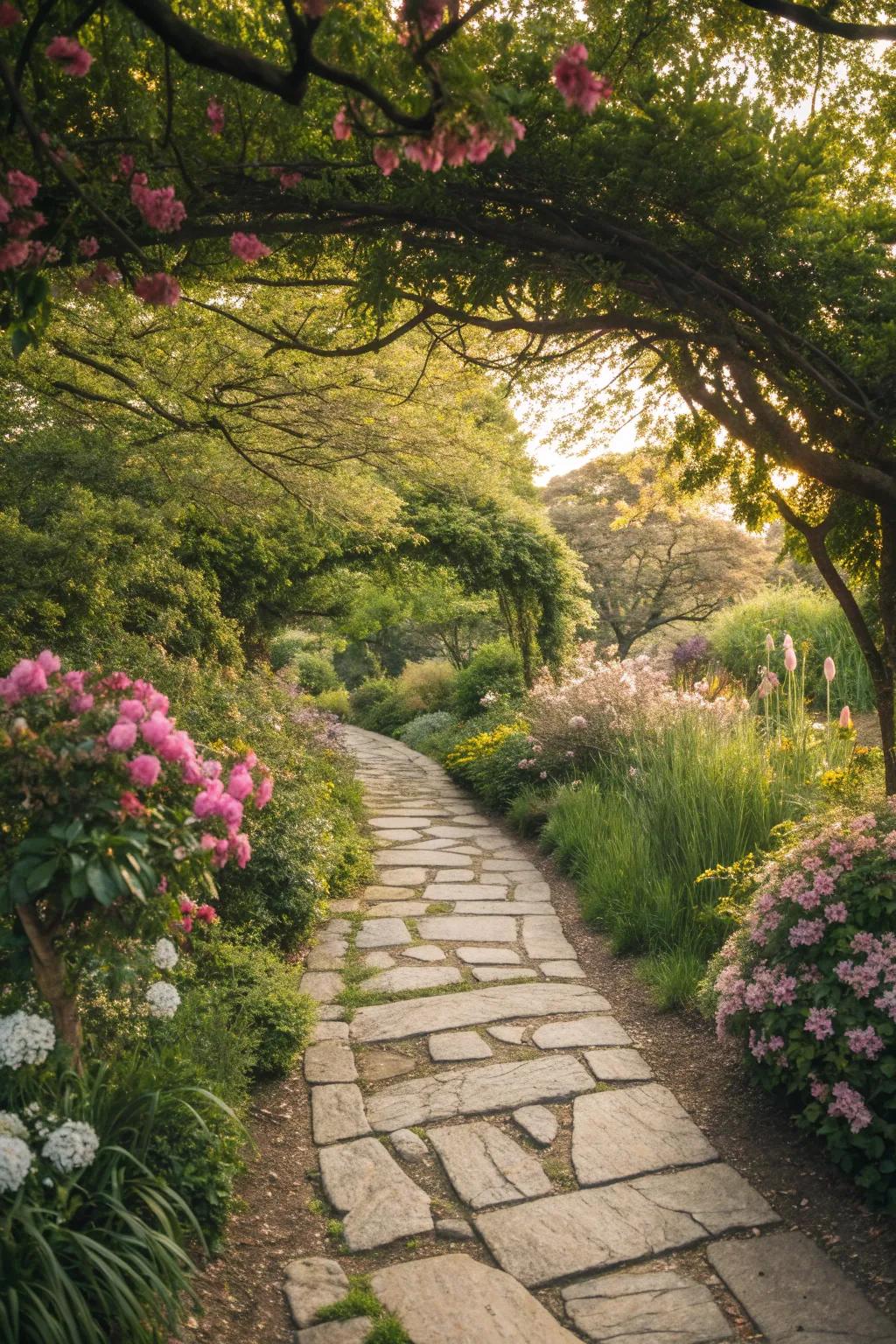 Add charm and functionality with garden pathways.