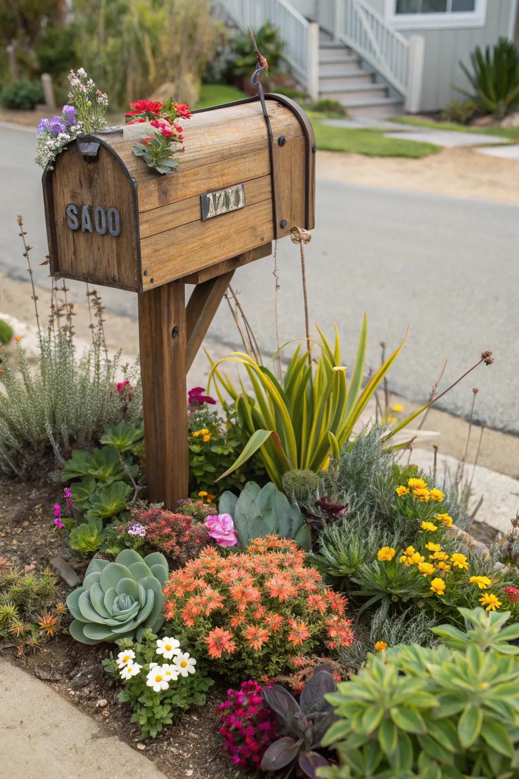 Transform your mailbox into a part of your garden landscape.