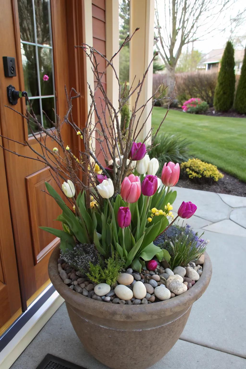 Seasonal charm with themed flower pots