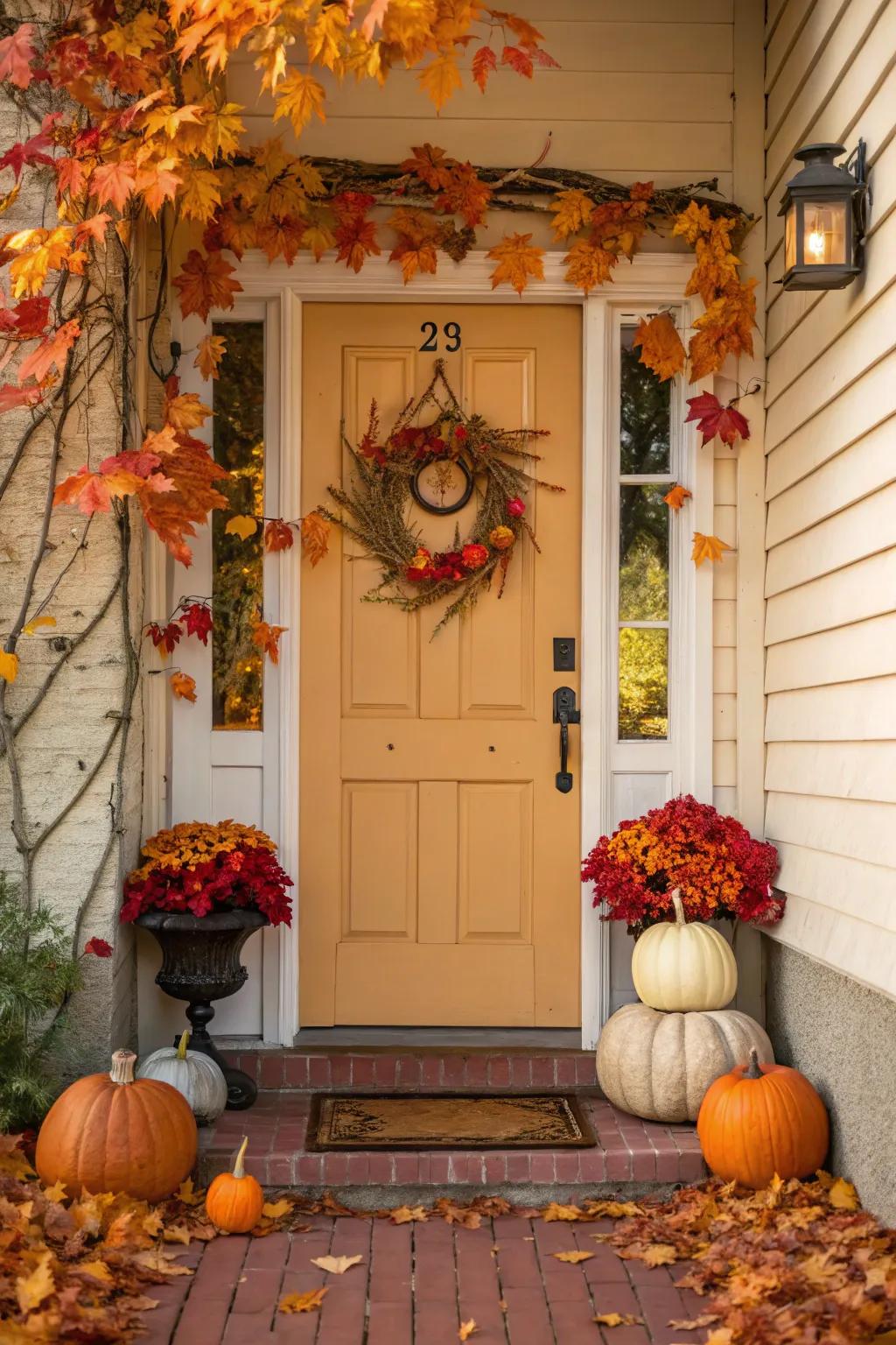 A seasonal-themed plaque that celebrates the beauty of fall.