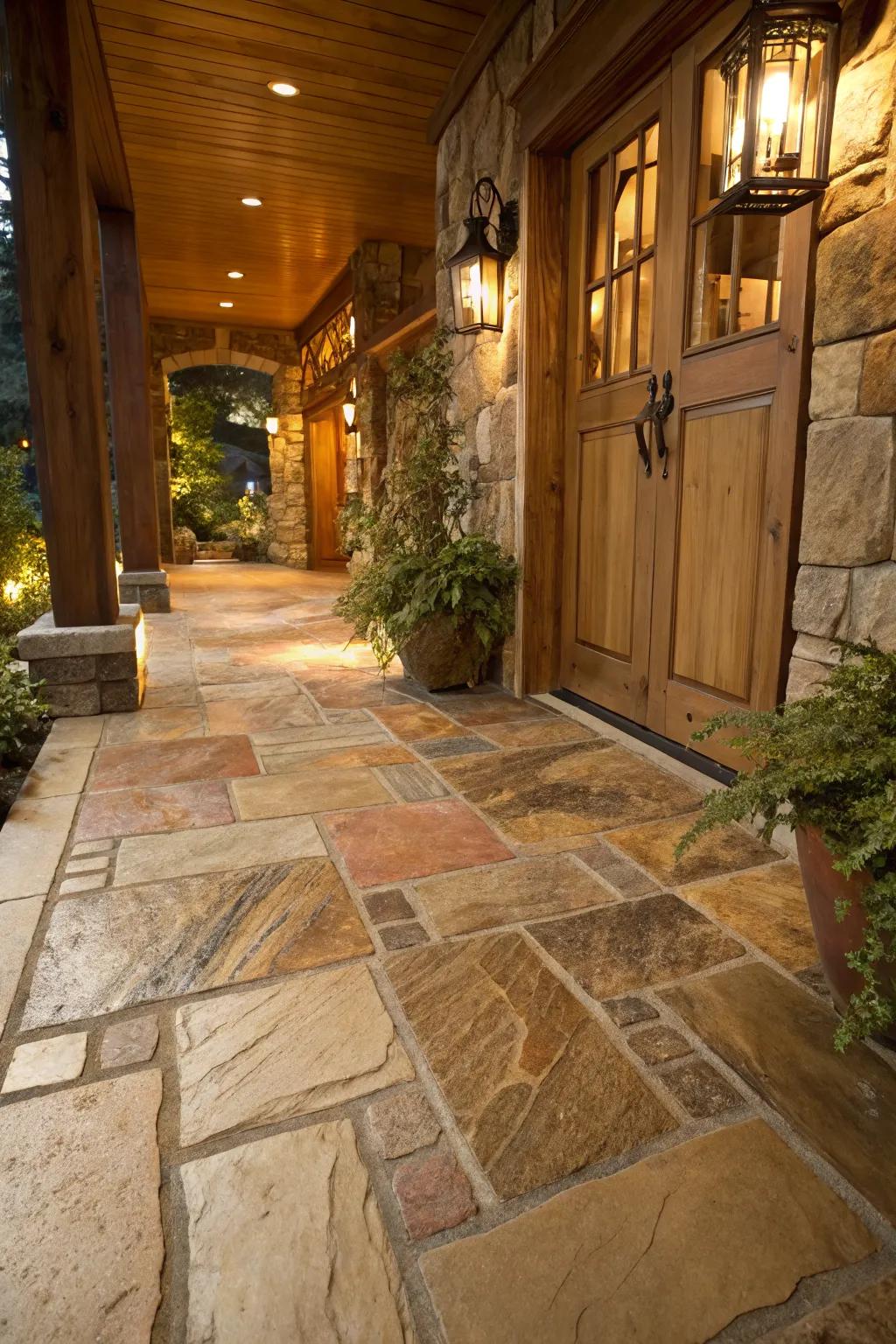 Bring rustic charm to your home with natural stone tiles
