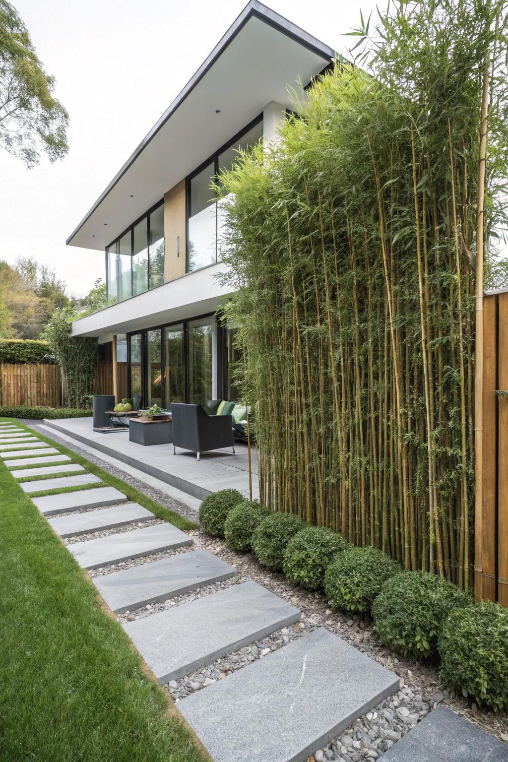 Bamboo: Fast-growing privacy with a tropical touch.