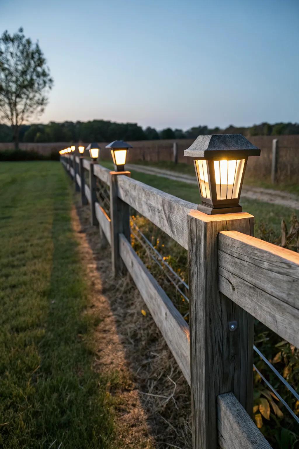 Illuminate your fence with stylish solar post cap lights.