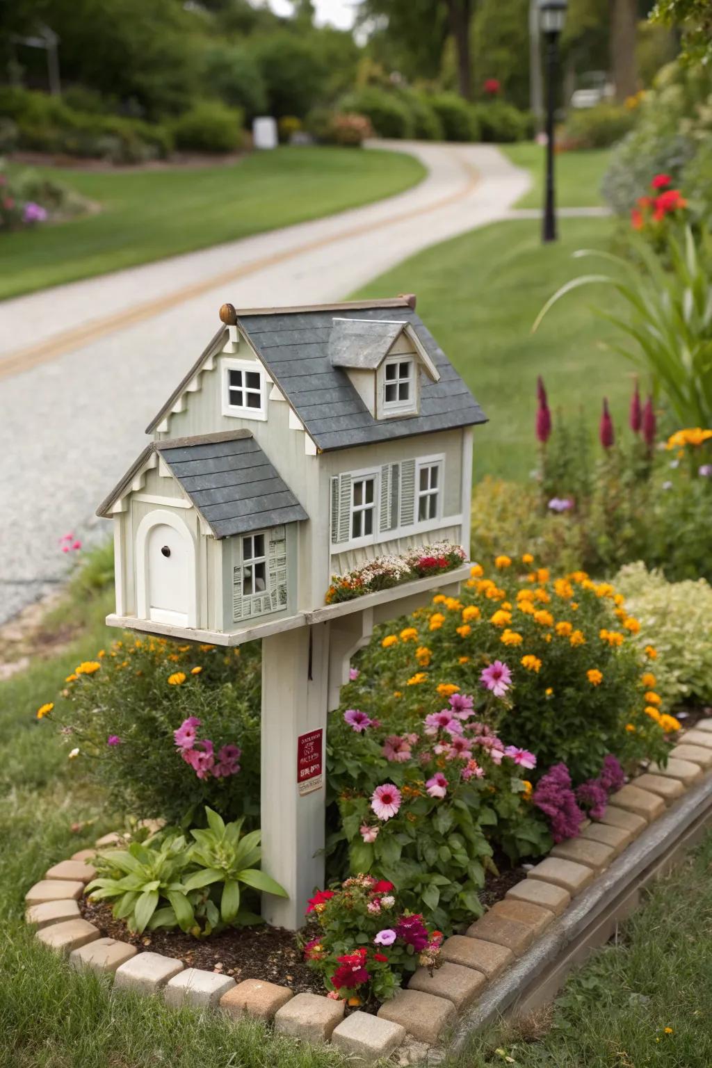 A mini house mailbox that reflects your home's unique style.