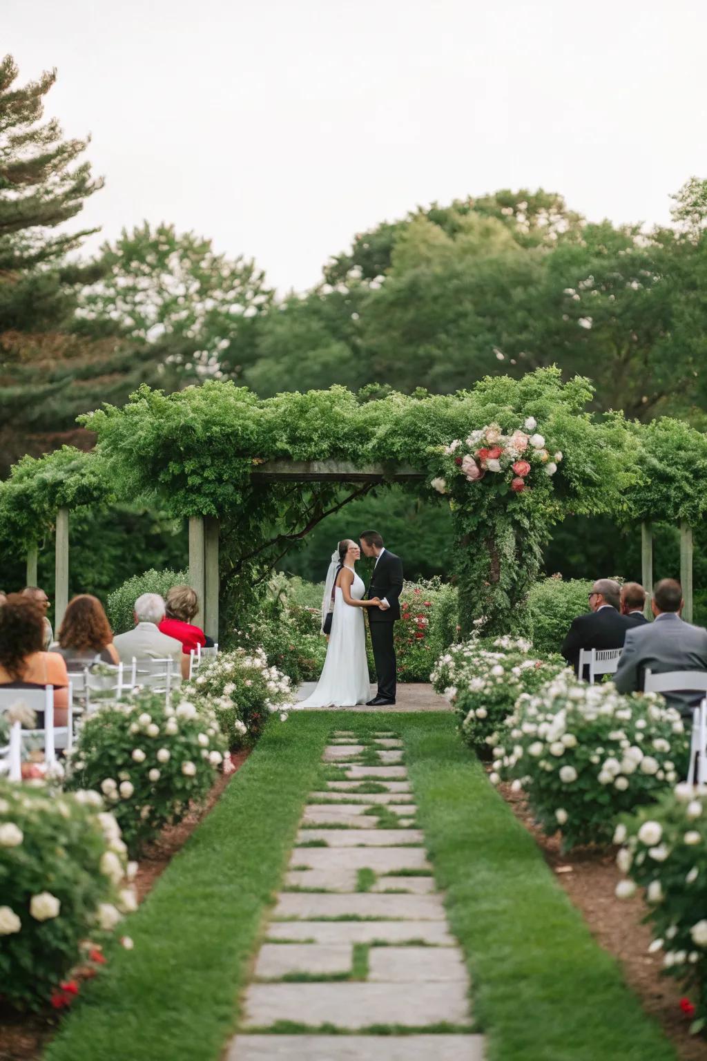 Nature's own beauty serving as a stunning ceremony backdrop.