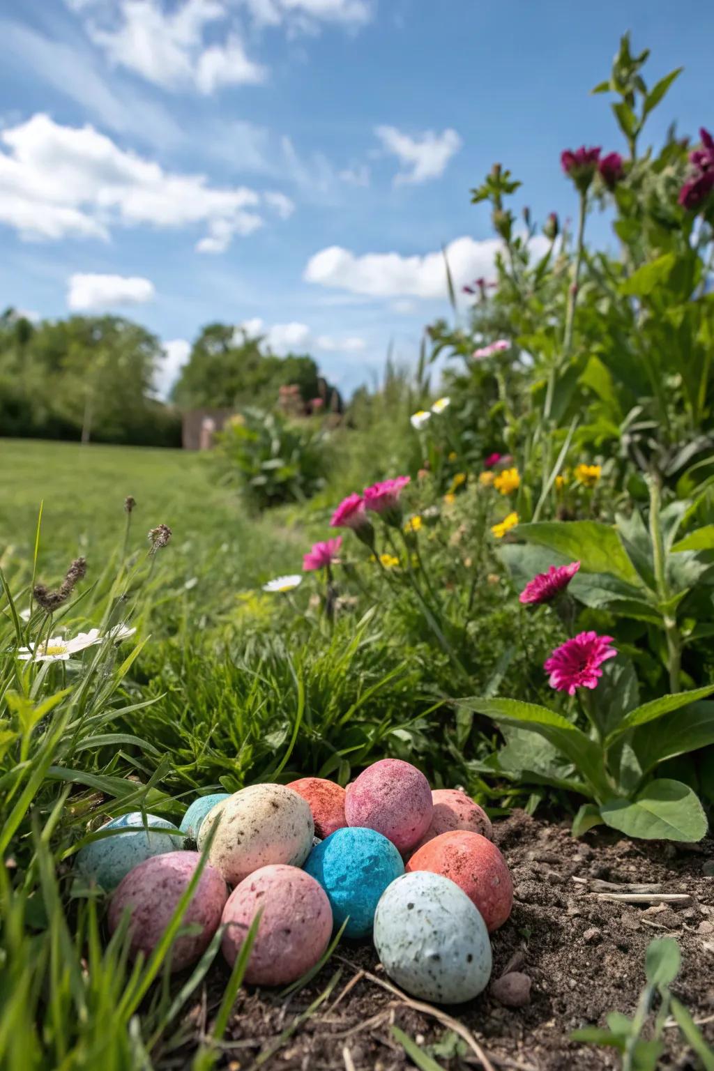 Handmade seed bombs ready to transform bare garden spots into wildflower havens.
