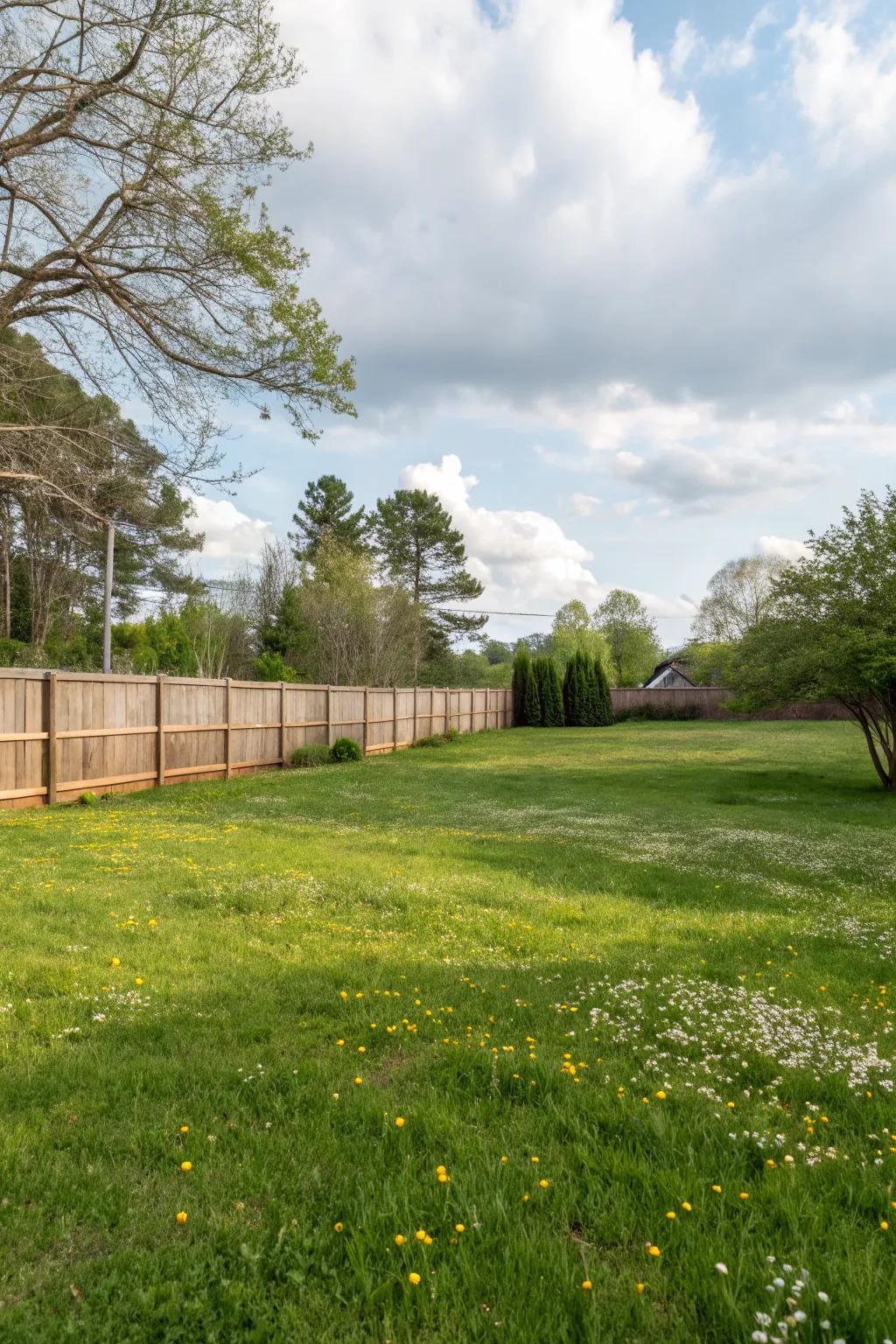 A well-maintained open lawn in Georgia.