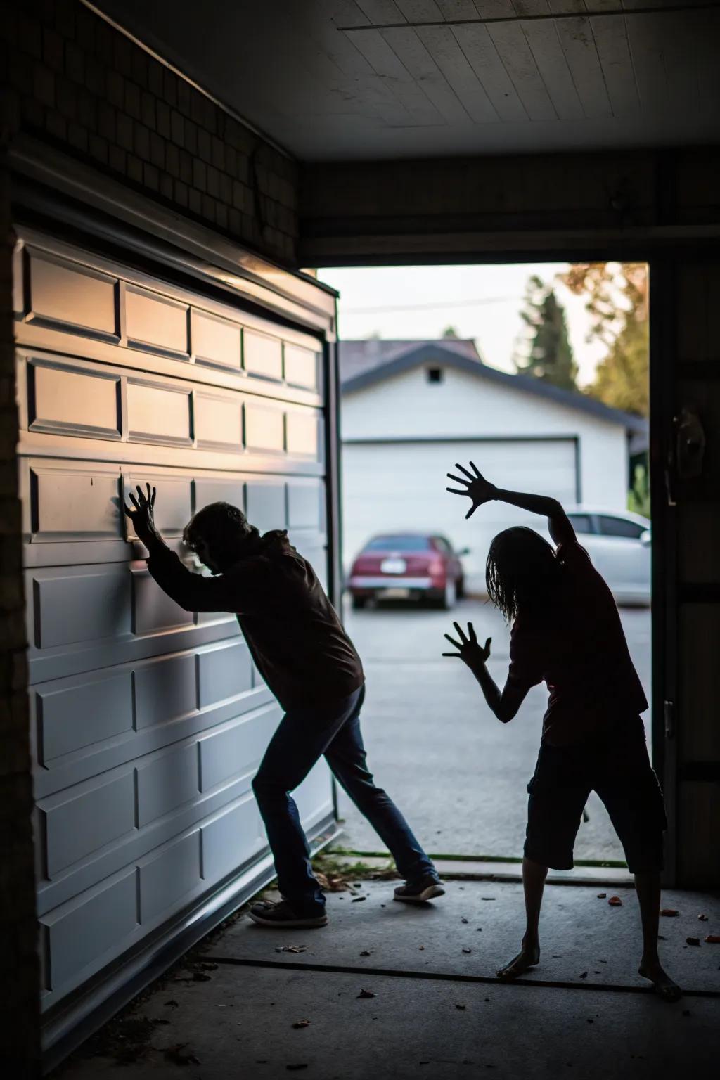 Zombies trying to make their way out.