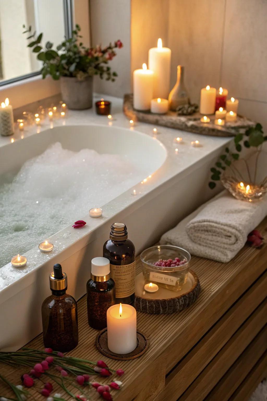 Warm lighting transforms your spa into a soothing escape.