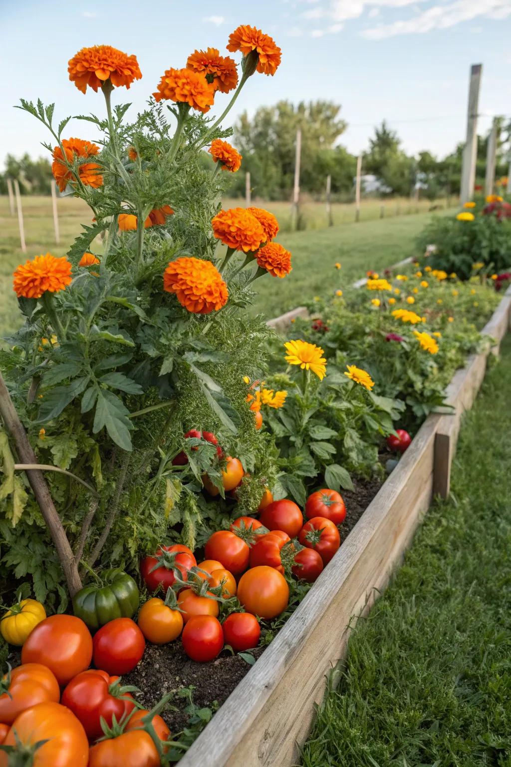 Companion planting creates a harmonious and productive garden environment.