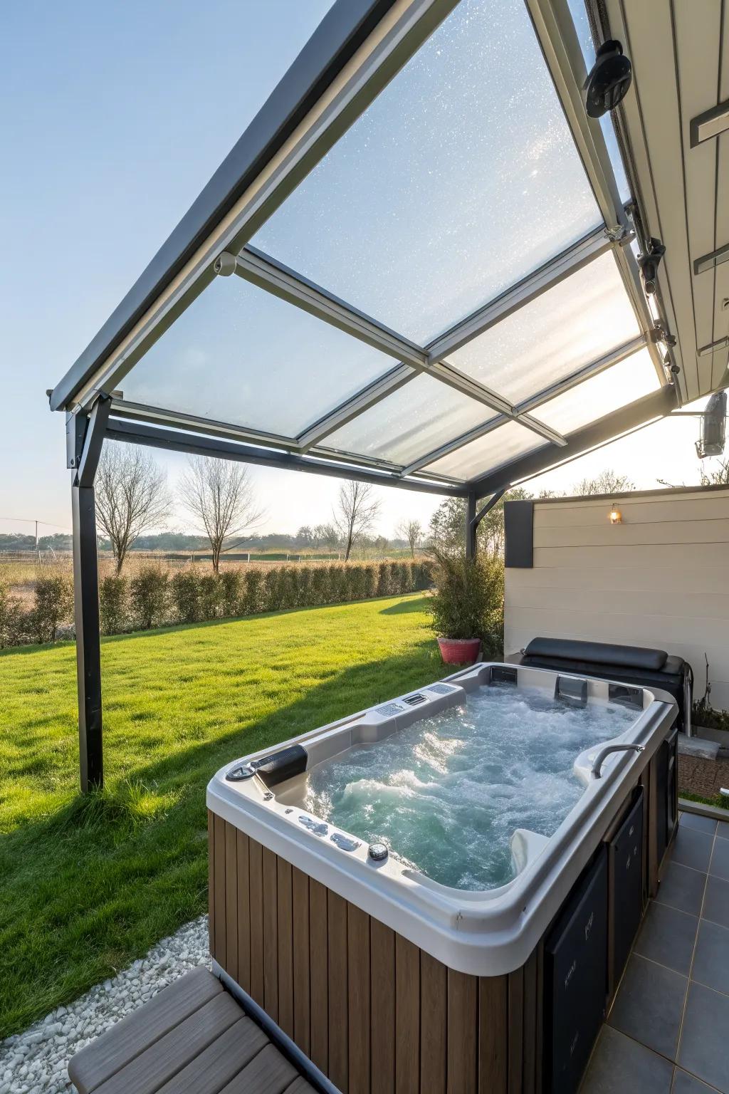 Enjoy the stars or stay dry with a retractable roof.