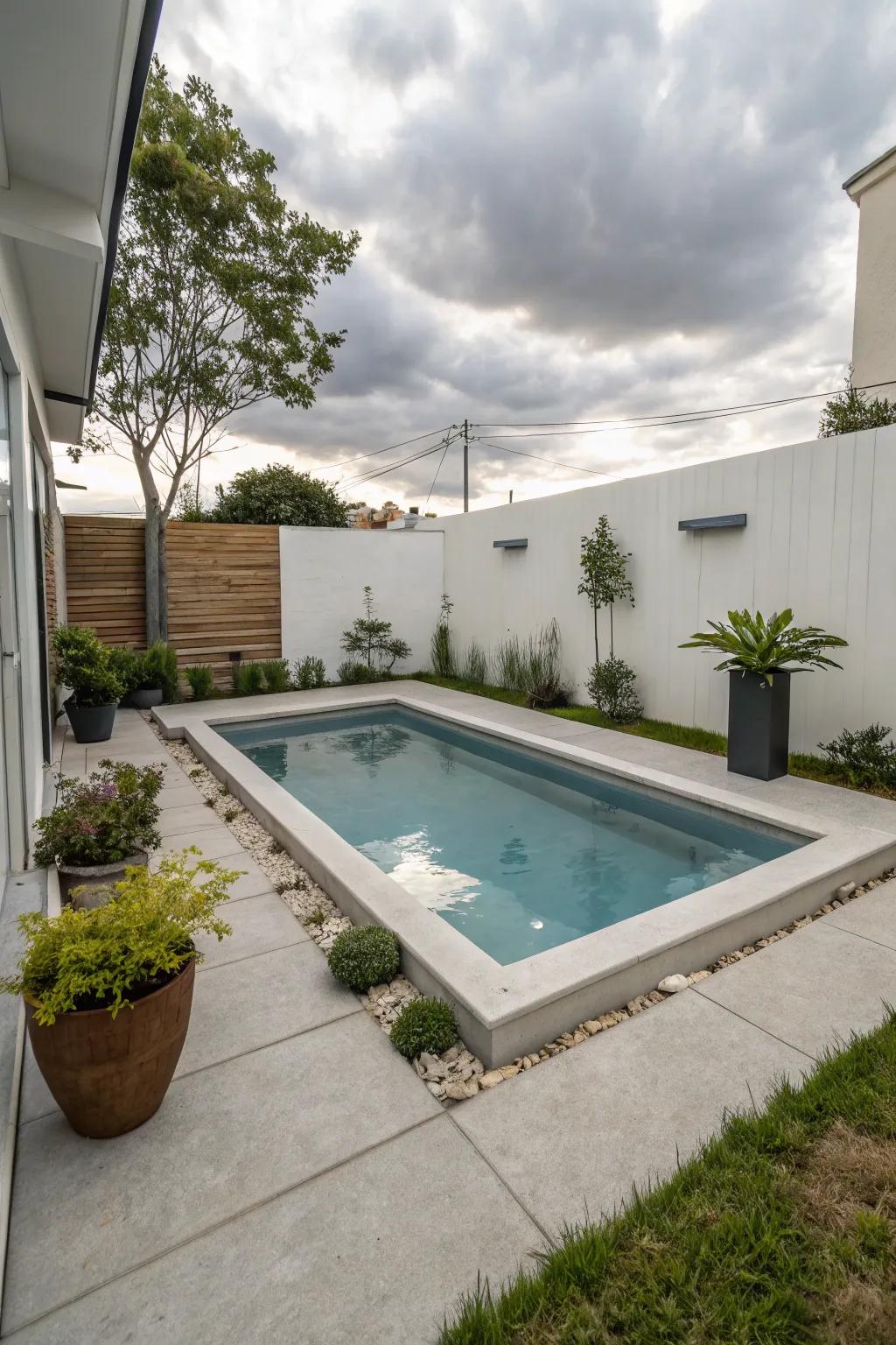 A compact pool design that's big on style and savings.