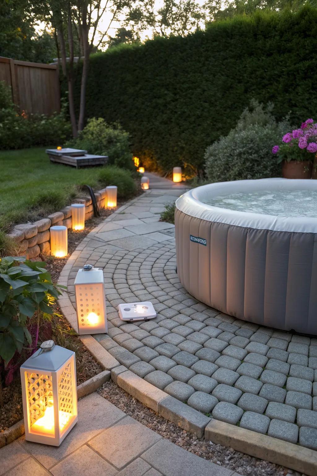 Add elegance with creatively arranged paving stones.