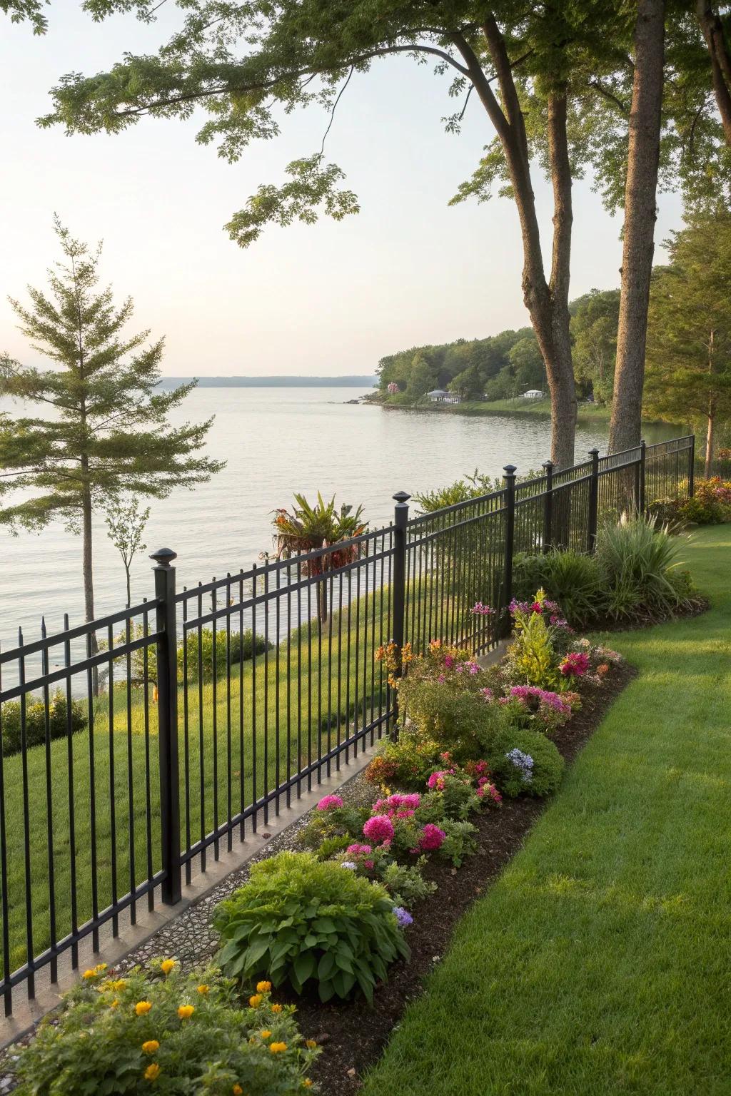 Durable aluminum fence for lasting elegance.