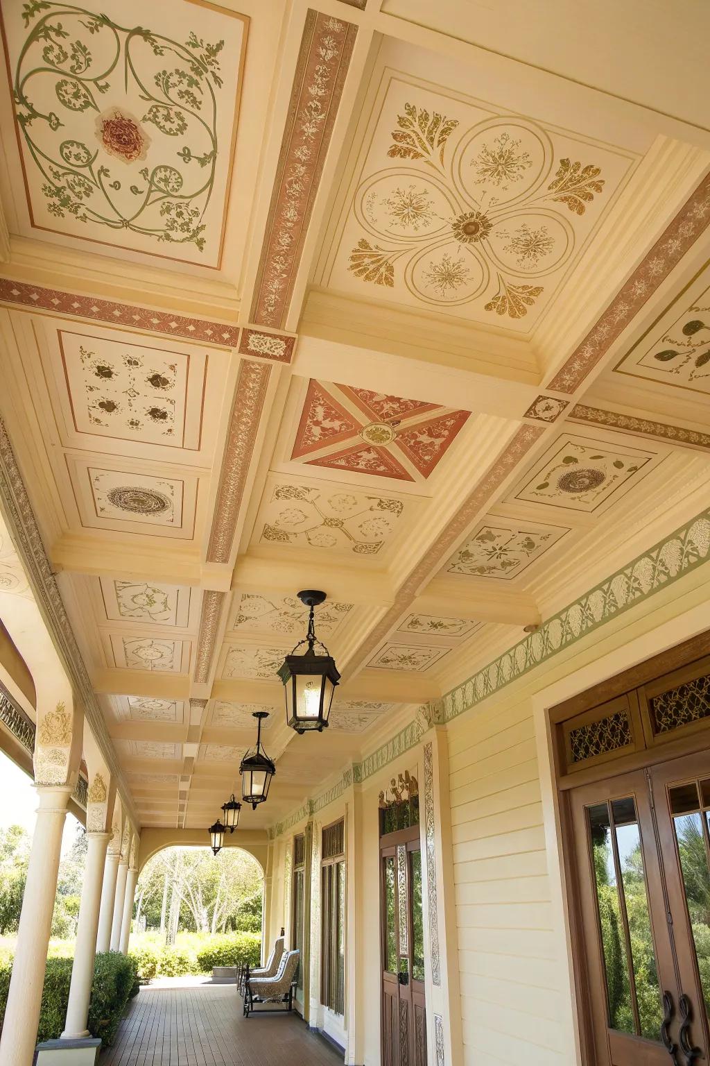 Painted wooden panels add a modern yet timeless touch.