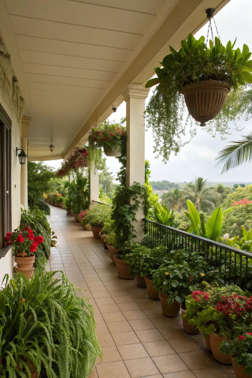 Lush greenery brings your lanai to life.