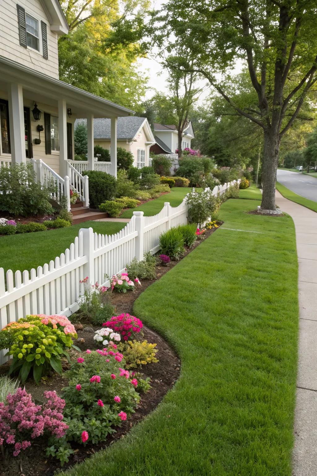 Keep it classic with a well-maintained lawn area.