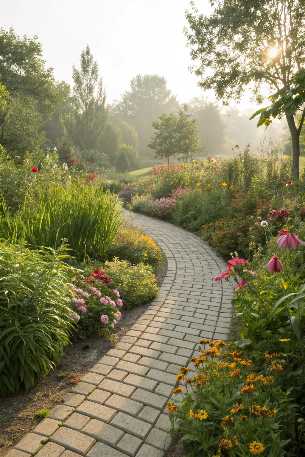Create inviting pathways with landscaping blocks.