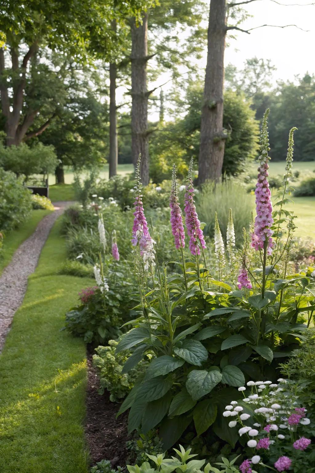 Layering plants creates depth and structure.