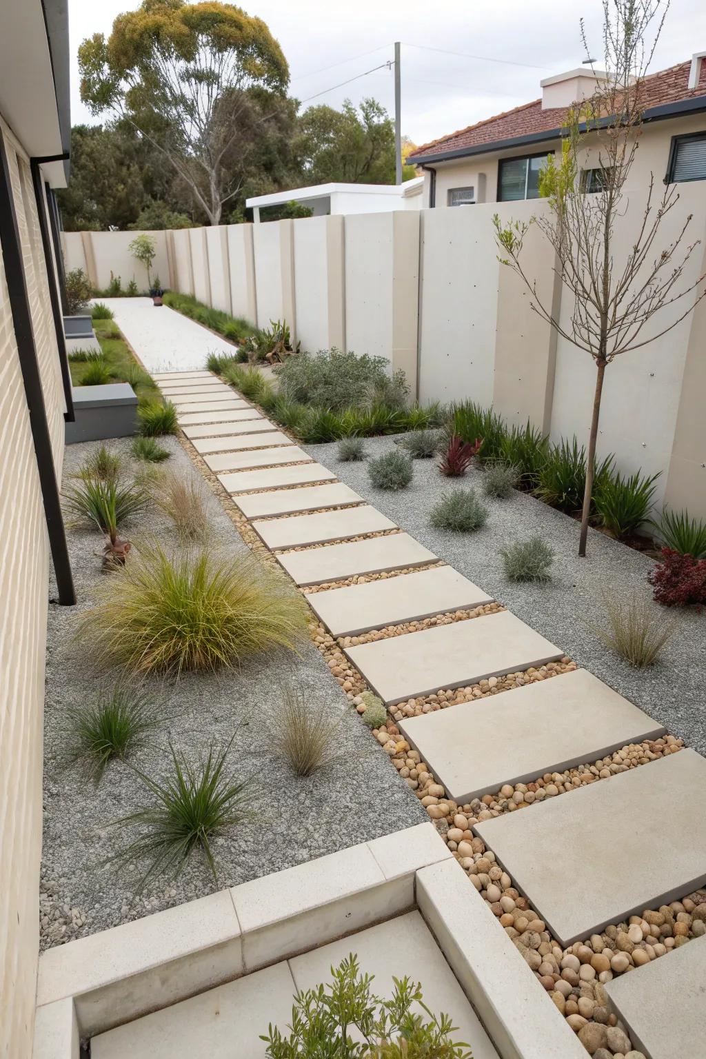 Achieve serenity with a minimalist garden design.