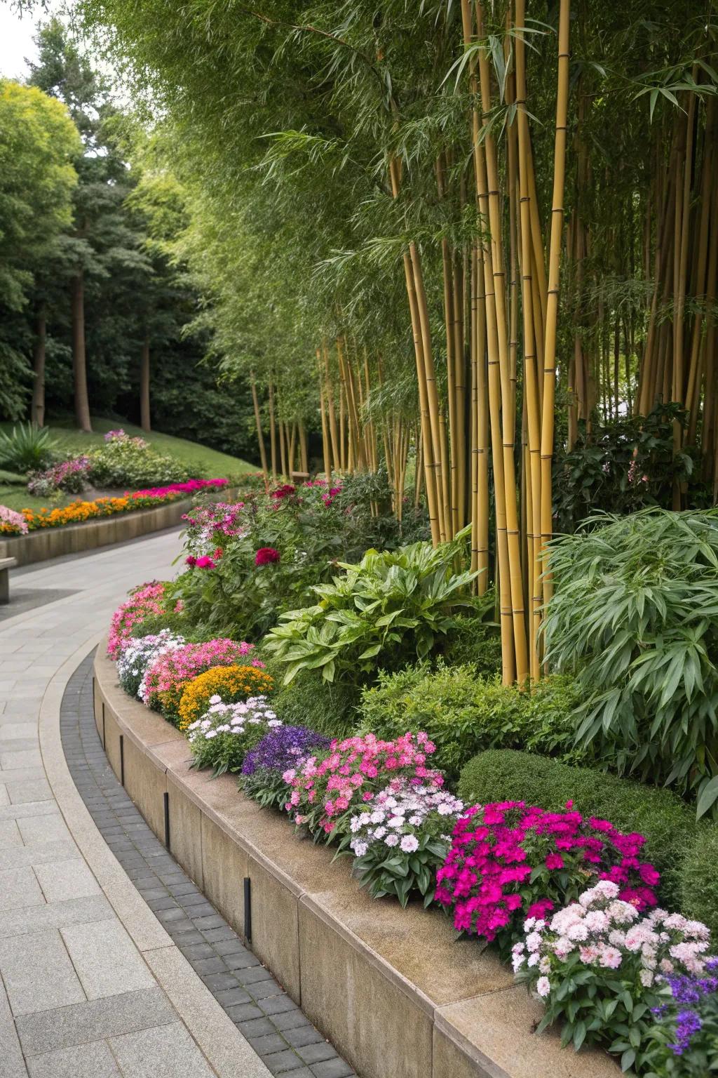 Accent your garden with bamboo to create striking visual interest.