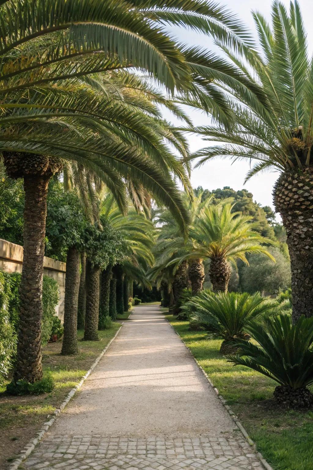 Create a dramatic entrance with sago palms lining your pathways.