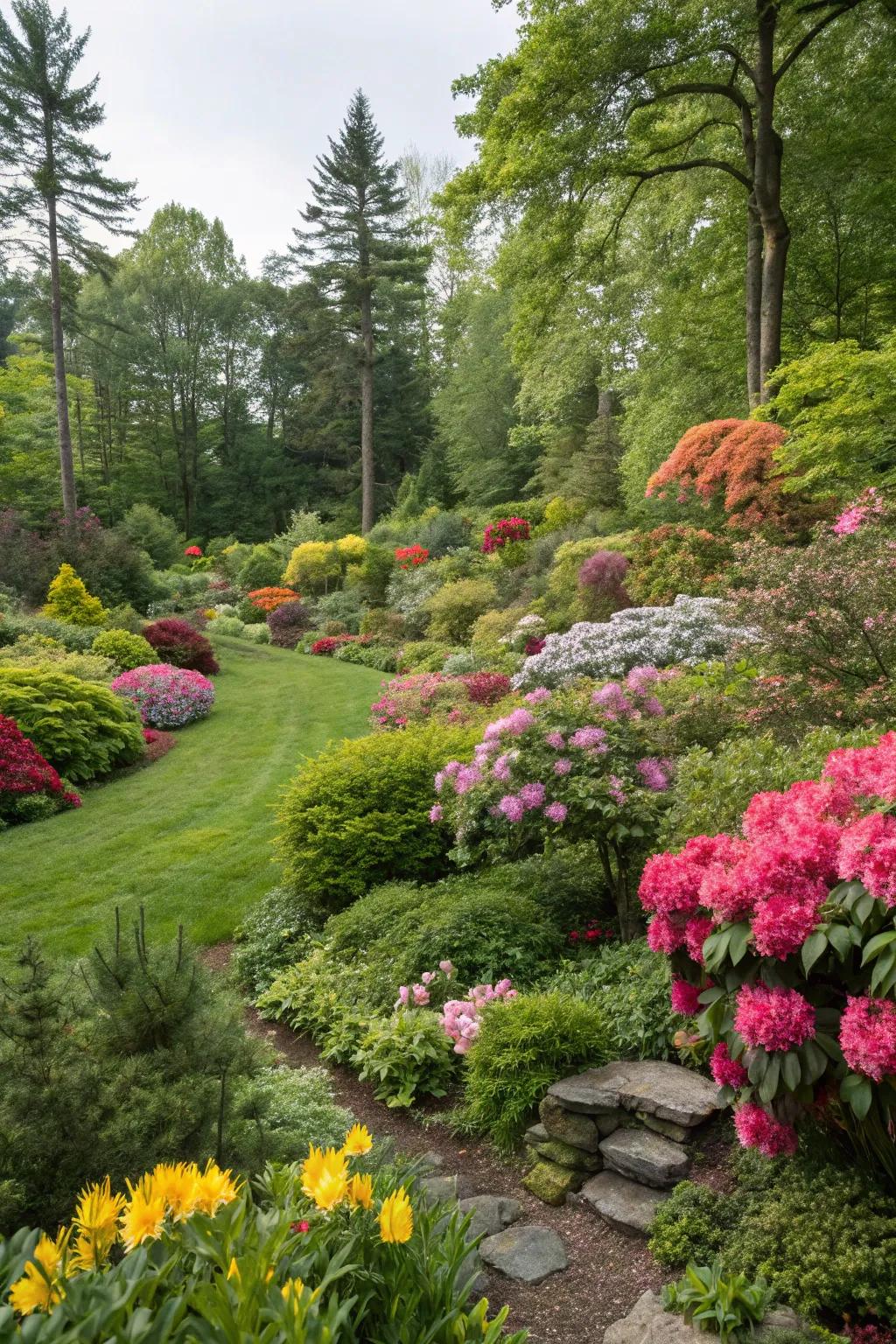 Lush greenery and blooming flowers bring color and life to your yard.