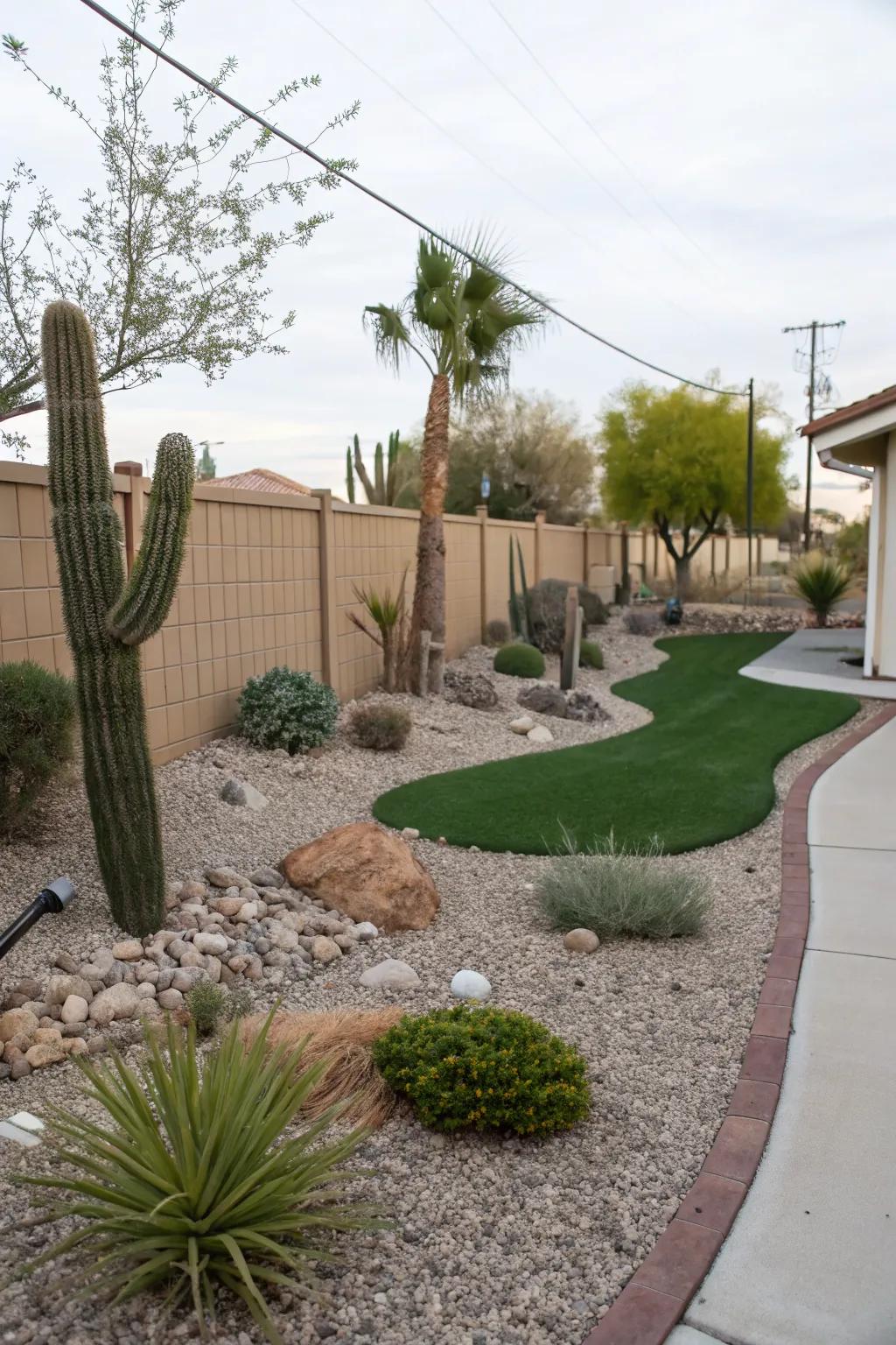 Artificial turf provides a lush green space without the water use.