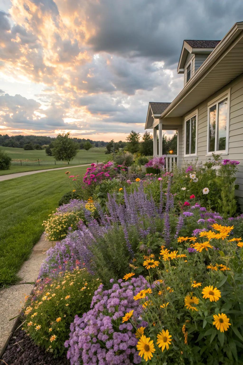 Colorful perennials provide lasting beauty with minimal fuss.