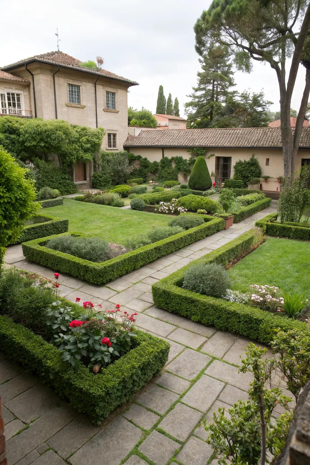 Defined spaces bring order and purpose to a small yard.