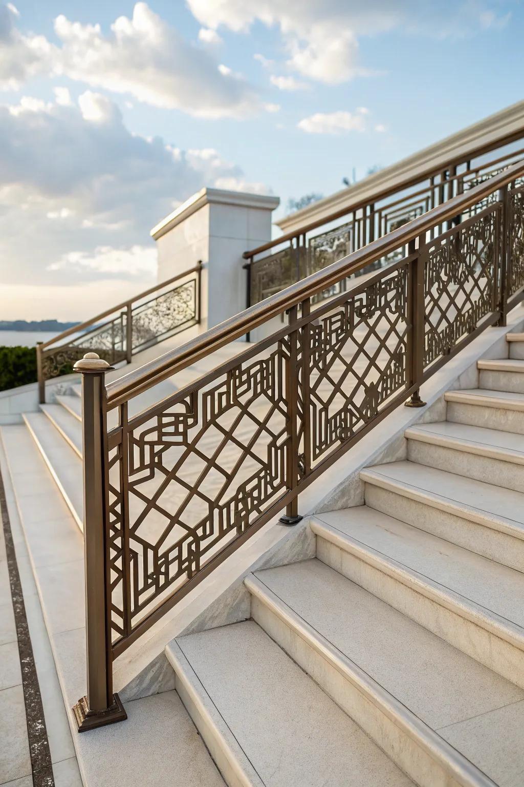 Art Deco handrails are the epitome of elegance and style.