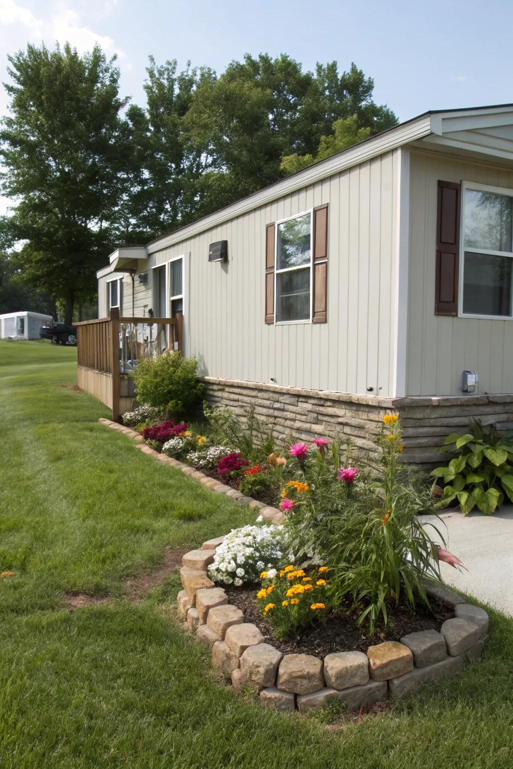 Stylish skirting provides a cohesive and upscale appearance.
