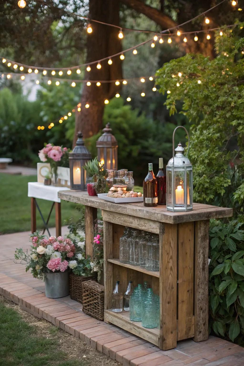 A bar table with a story, made from beautiful reclaimed wood.