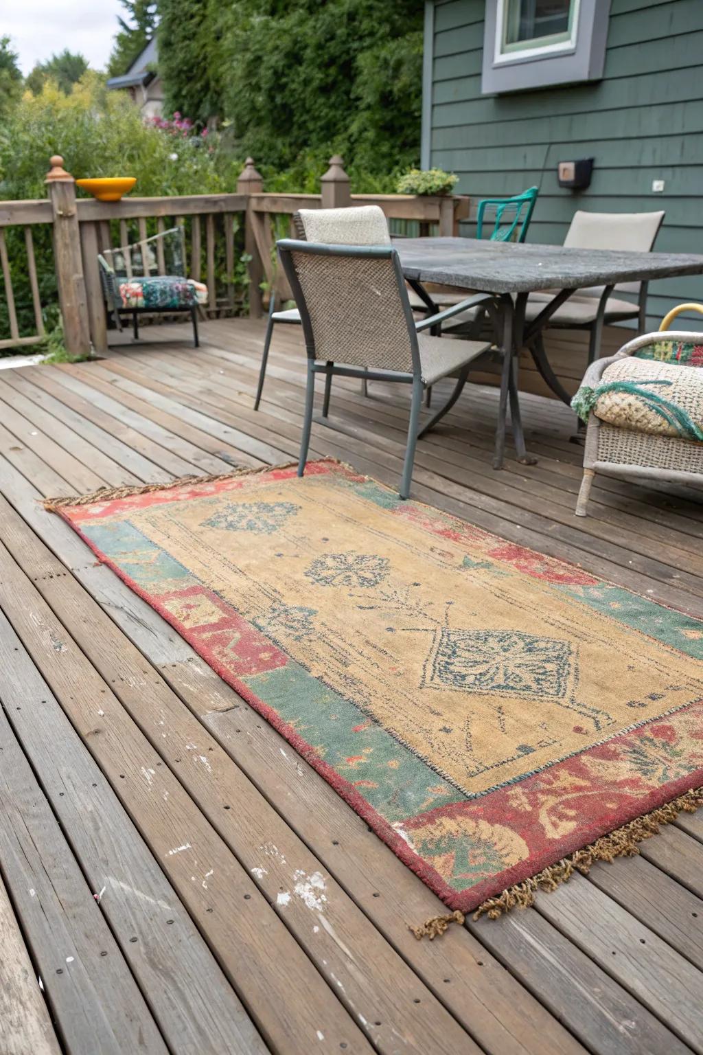 Durable materials ensure your outdoor carpet lasts through all seasons.