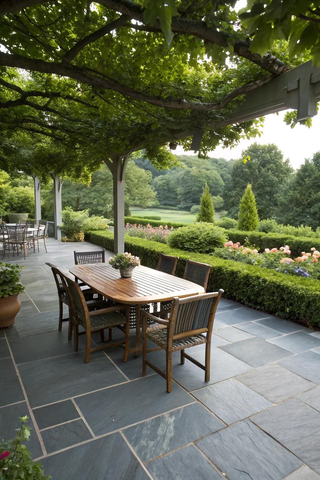 Stone tiles add a touch of luxury and elegance to any deck.